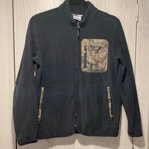 Columbia black and Camo fleece zip up